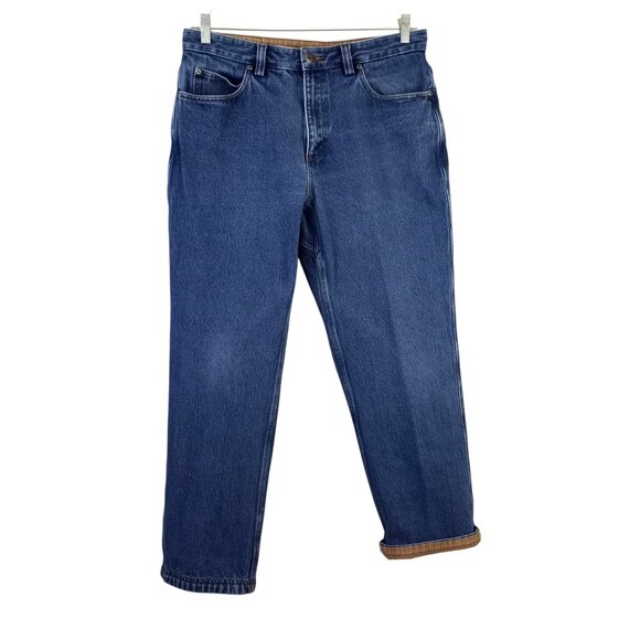 Duluth Trading Ballroom Relaxed Fit Dark Wash Blue Denim Jeans Mens 34 x 29 - Picture 1 of 9